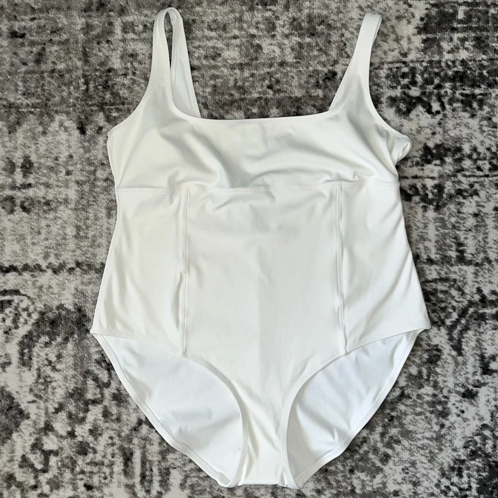 SKIMS Sculpting Swim Tank One Piece in Marble